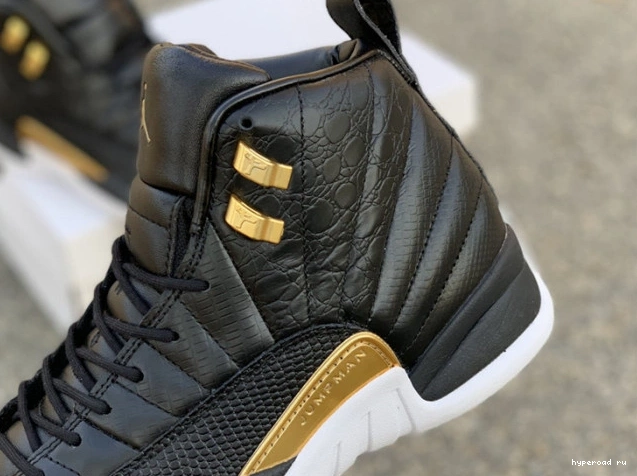 Gold-White AO6068-007 12 Air Jordan Metallic Retro 'Reptile' Black 0918